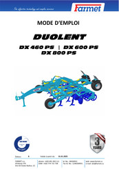 Farmet DUOLENT DX 460 PS Mode D'emploi