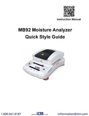 OHAUS MB92 Guide Rapide