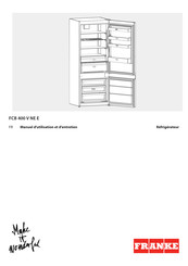 Franke FCB 400 V NE E Manuel D'utilisation Et D'entretien