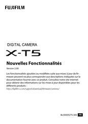 FujiFilm X-T5 Caractéristiques De Fonctionnement
