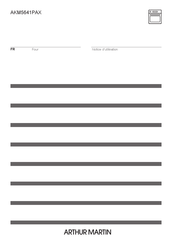 Arthur Martin AKM5641PAX Notice D'utilisation