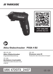 Parkside PSSA 4 B2 Traduction Des Instructions D'origine