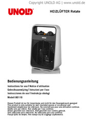 Unold 86116 Notice D'utilisation