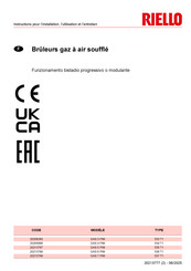 Riello 536 T1 Instructions Pour L'installation, L'utilisation Et L'entretien