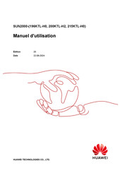 Huawei SUN2000-196KTL-H0 Manuel D'utilisation