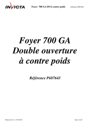 Invicta Insert 700GA Notice Particulière D'utilisation Et D'installation