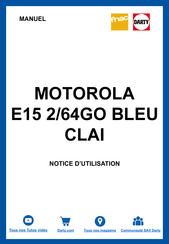 Motorola E15 Guide De L'utilisateur