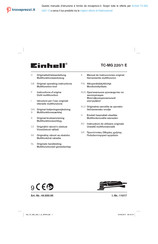 EINHELL TC-MG 220/1 E Instructions D'origine