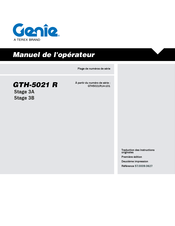Terex Genie GTH5021 R Manuel De L'opérateur