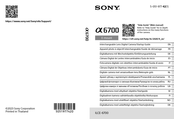 Sony ILCE-6700 Guide De Démarrage