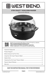 West Bend Stir Crazy Manuel D'instructions