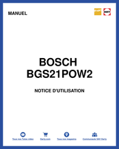 Bosch BBS71 Manuel D'utilisation