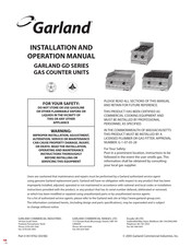 Garland GD-152H Manuel D'installation Et D'utilisation