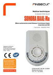 Finsecur BAA0005-FIN01 Notice Technique