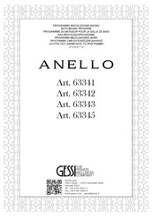 Gessi ANELLO 63342 Manuel D'installation