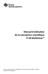 Texas Instruments MultiView TI-34 Manuel D'utilisation