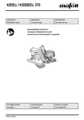 Mafell K85Ec Consignes D'utilisation/De Sécurité