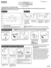 HoMedics TOTALCOMFORT UV-C Guide De Démarrage Rapide