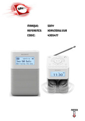 Sony XDR-V20D Mode D'emploi