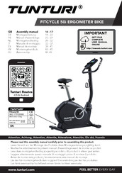 Tunturi FitCycle 50i Manuel D'assemblage