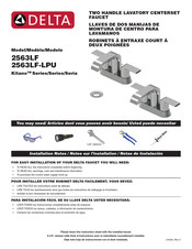 Delta Kitano 2563LF Serie Fiche D'instructions