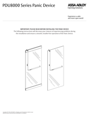 Assa Abloy PDU8000 Série Instructions