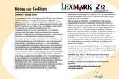 Lexmark Color Jetprinter Z12 Guide De L'utilisateur