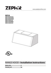 Zephyr MESA DME-M90ASGX Instructions D'installation