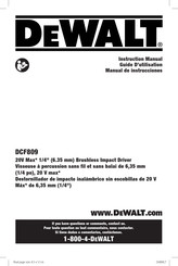 DeWalt DCF809 Guide D'utilisation