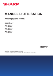 Sharp MultiSync PN-M982 Manuel D'utilisation