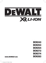 DeWalt DCH253 Traduction De La Notice D'instructions Originale