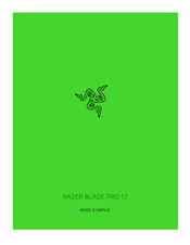 Razer Blade Pro 17 Mode D'emploi