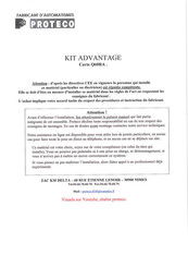 Proteco KIT ADVANTAGE Mode D'emploi