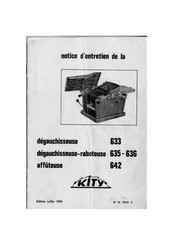 Kity 642 Notice D'entretien