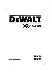 DeWalt DCD791 Mode D'emploi