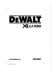 DeWalt DCG405F Mode D'emploi