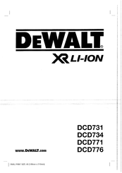 DeWalt DCD771 Mode D'emploi