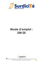 Comfort audio DM05 Mode D'emploi