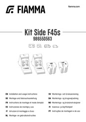 Fiamma F45S Instructions De Montage Et Mode D'emploi