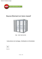 Weka Element Instructions De Montage, D'utilisation Et D'entretien