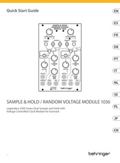 Behringer SAMPLE & HOLD/RANDOM VOLTAGE MODULE 1036 Guide De Démarrage Rapide