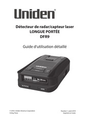 Uniden DFR9 Guide D'utilisation