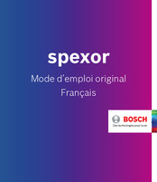 Bosch spexor Mode D'emploi Original