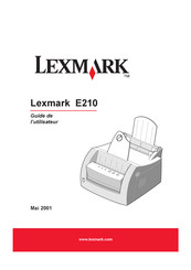 Lexmark E210 Guide De L'utilisateur