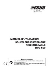 Echo DPB-600 Manuel D'utilisation