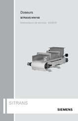 Siemens SITRANS WW100 Instructions De Service