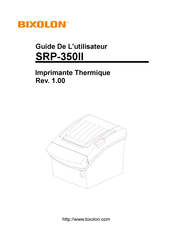 Bixolon SRP-350II Guide De L'utilisateur