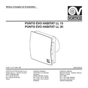 Vortice PUNTO EVO HABITAT LL 15 Notice D'emploi Et D'entretien