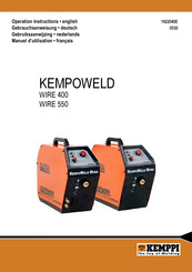 Kemppi KEMPOWELD WIRE 550 Manuel D'utilisation