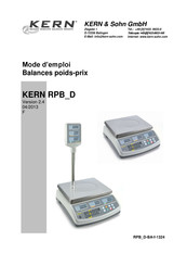 KERN and SOHN RPB 30K5DM Mode D'emploi